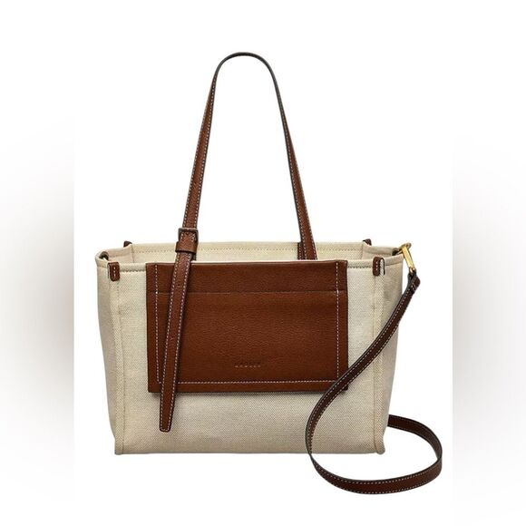 NWOT Radley London The Burlington Canvas Medium Zip Top Grab Bag Tote Bag - Picture 5 of 6